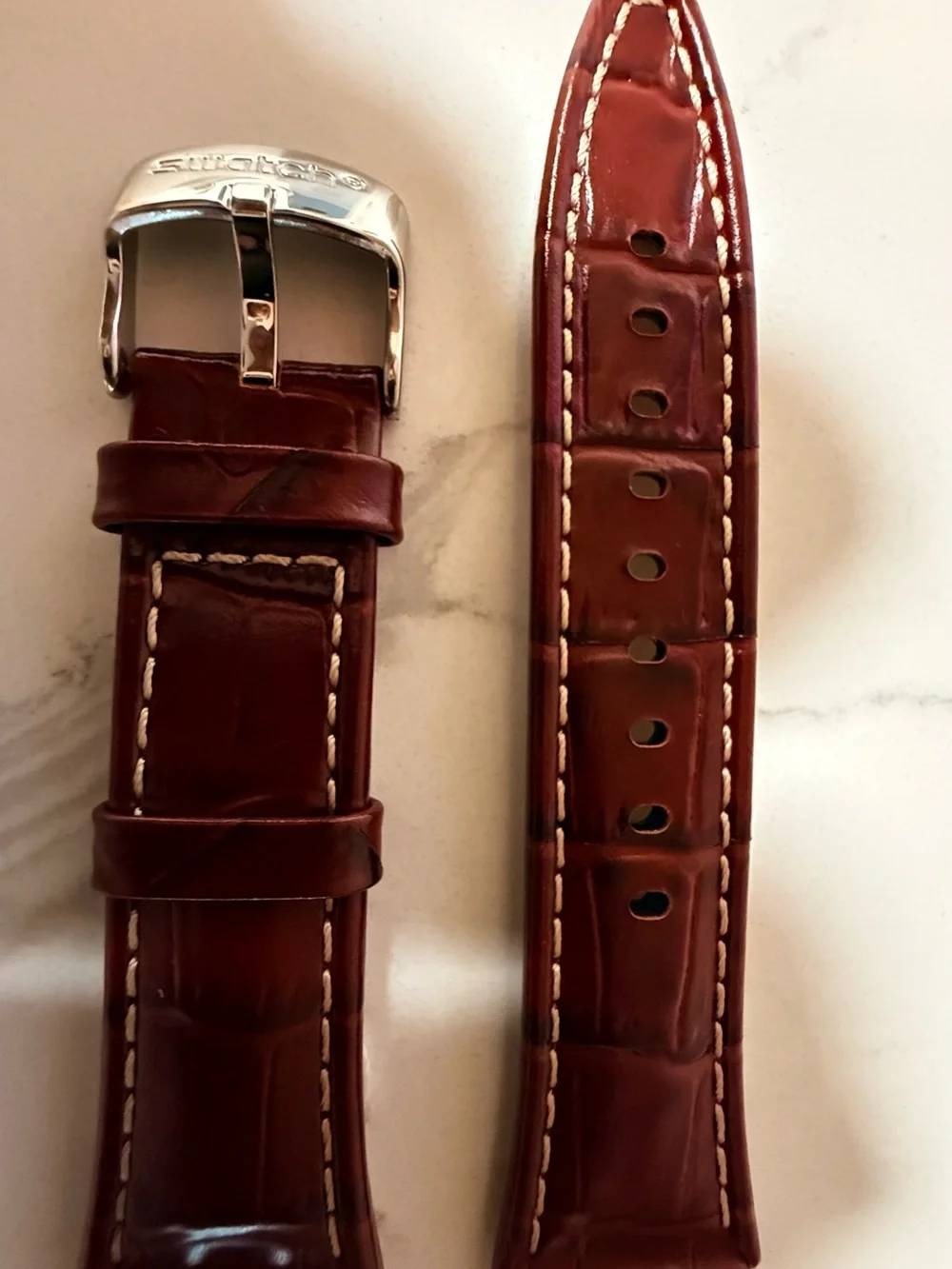 Swatch genuine leather